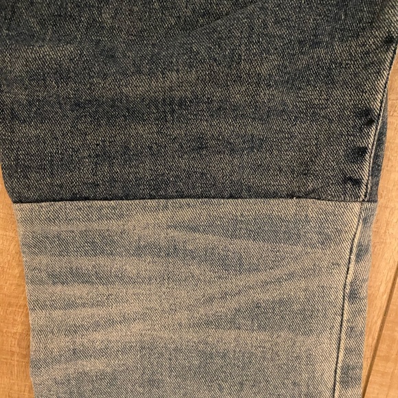 Color Block Boot Cut Denim Jeans - Picture 5 of 7